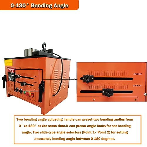 INTSUPERMAI Electric Rebar Bender Heavy Duty Pipe Bending Machine 3000W RB-32 0-180° Angle Bender - Image 5