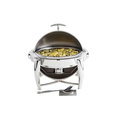 Tablecraft Roll Top Chafing Dish Buffet Set 6 Quart Stainless Steel Silver