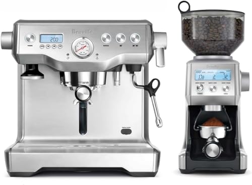 Breville Dynamic Duo Espresso Machine & Grinder Package Brushed Stainless Steel