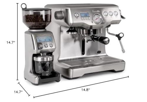Breville Dynamic Duo Espresso Machine & Grinder Package Brushed Stainless Steel - Image 7