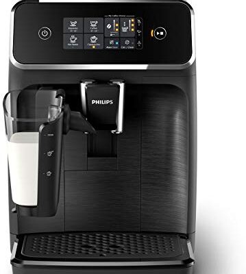 Saeco Philips 2200 Series Fully Automatic Espresso Machine w/LatteGo Black (Renewed)