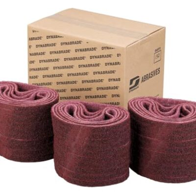 Dynabrade DynaBrite 86010 1/2" x 18" Medium Non-Woven Abrasive Belt Box of 150 Red