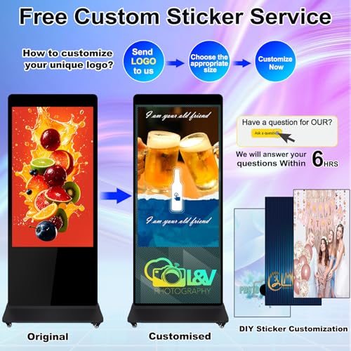 ZLPOWER 43" Digital Signage Kiosk Non-Touchscreen Full HD IPS LCD Commercial Display - Image 3