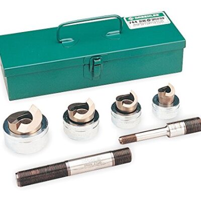 Greenlee 744 Knockout Kit Hydraulic Punch Driver Set 10 ga. SS 1/2" - 1-1/4